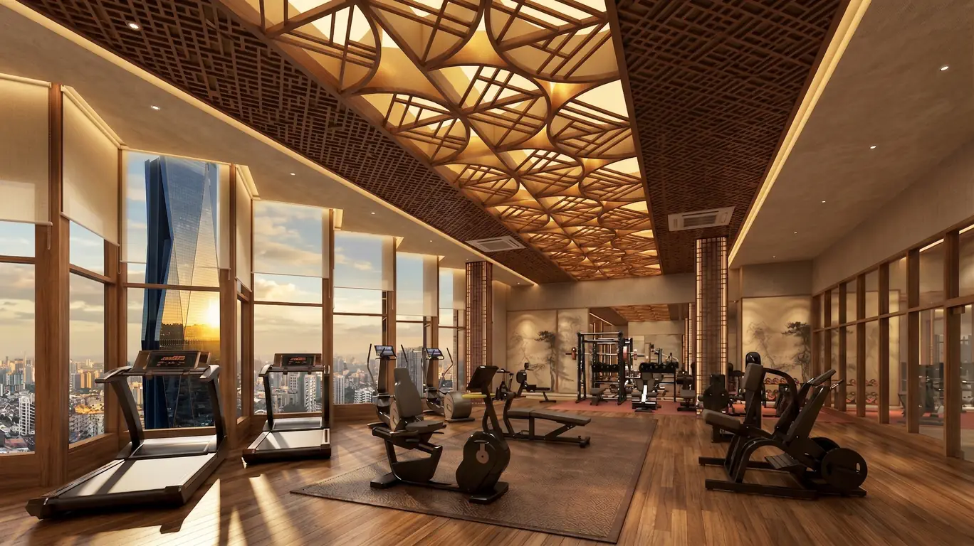 Maba Suitez sky gym artist impression overlooking Menara Merdeka Maybank